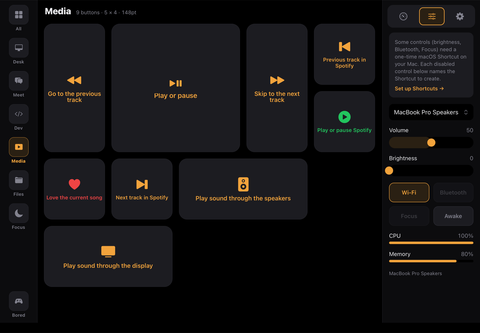 iPad Air 11 — panel + Controls